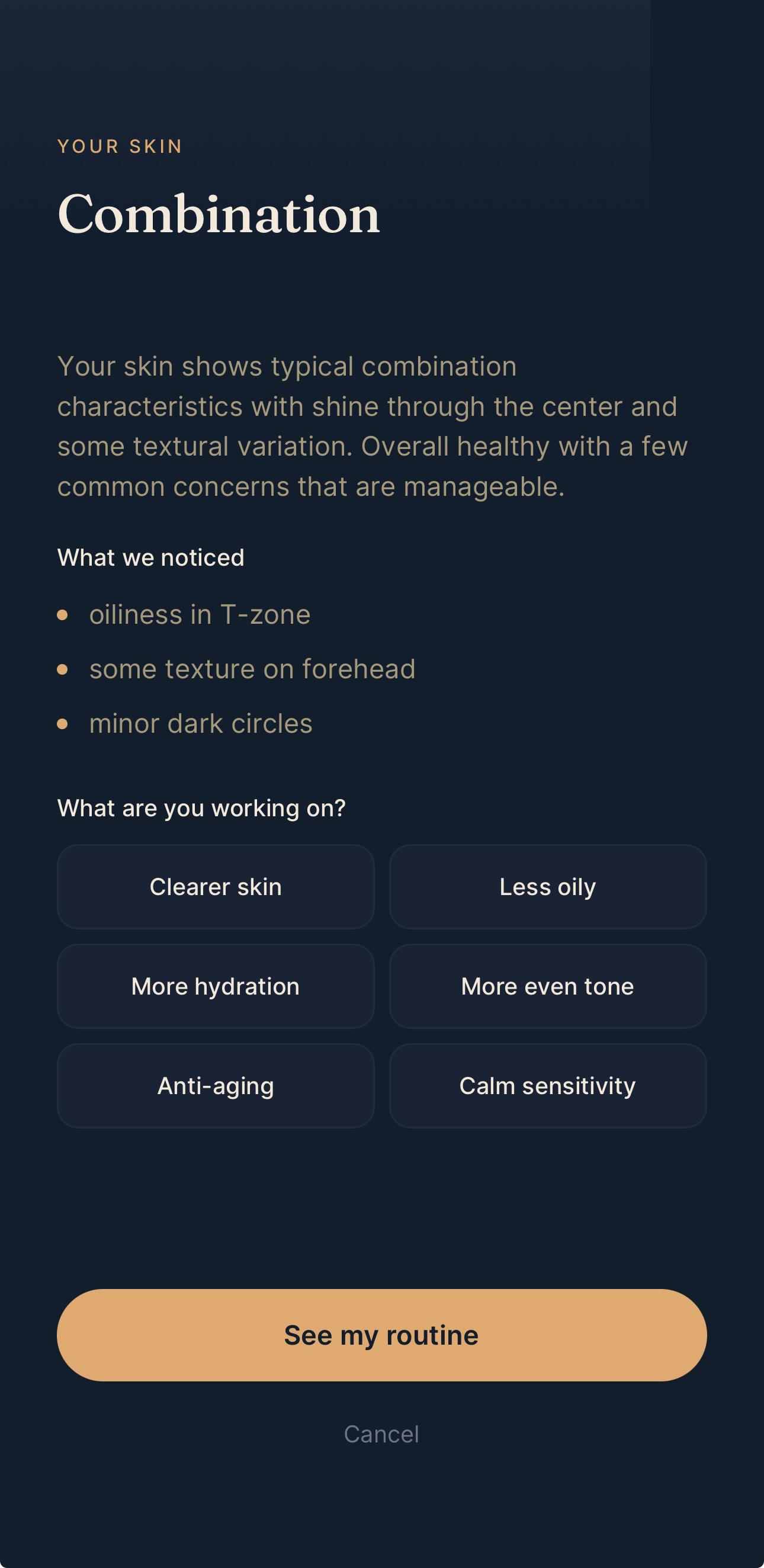 Primer skin analysis result