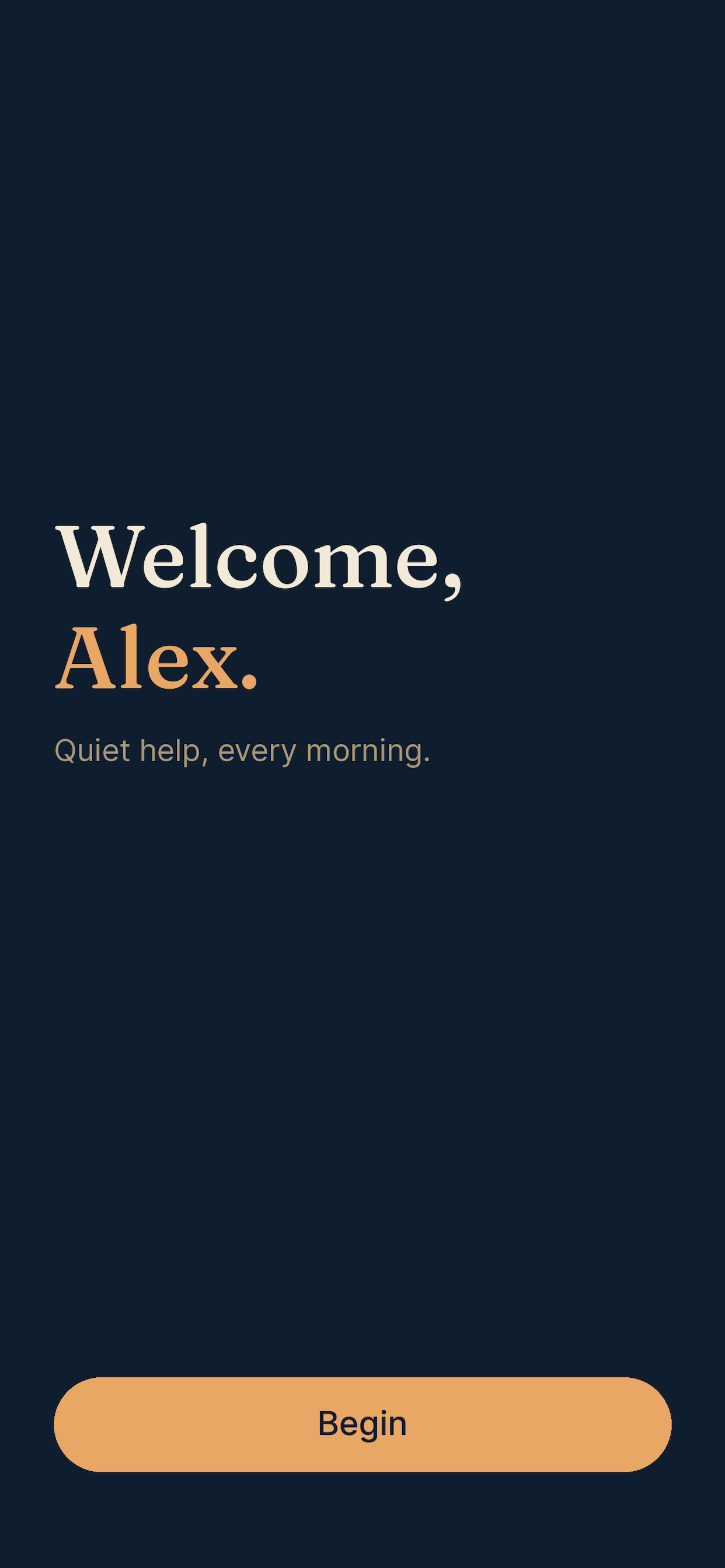 Primer welcome screen